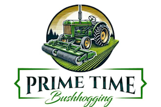 create a professional landscaping and lawn care logo design