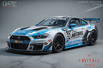 design racing car, livery racing car and sports car wrap design