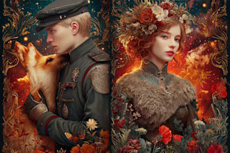 create a professional romance novel cover that sells