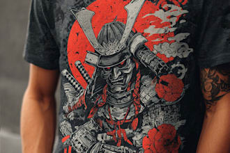 create vintage japanese illustration for clothing merch