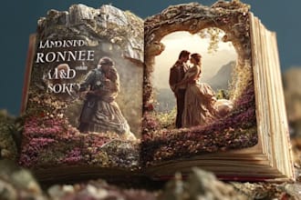 create a modern romance novel cover for publishing