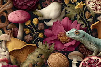 paint animals watercolor or digital illustration