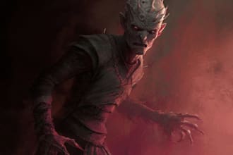 create a dark, horror, underground art illustration