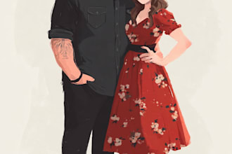 design couple portrait wedding portrait