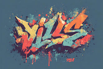 desing modern graffiti logo design with street art style