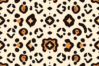 design a seamless repeating pattern design of animal print