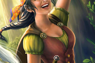 create a  dnd character art,