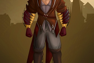 paint a dnd character art illustration