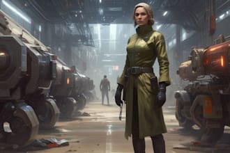 design a character concept in fantasy, sci fi or any