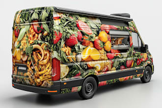 create food truck wrap design, food trailer wrap design