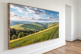 do custom canvas wall art mockup design