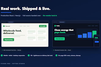 react landing page in nextj s high converting fast SEO ready
