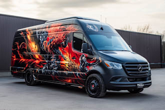 create itasha car wrap design, racing car wrap design