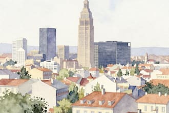 paint architecture or cityscape in watercolor