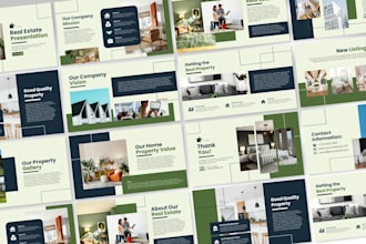 real estate brochure buyer or seller guide company profile, presentation design