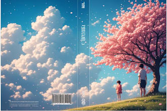 illustrate an anime style book cover for your light novel