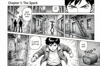 do anime manga illustration, manga comic page, comic book webtoon