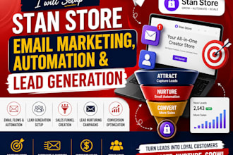 setup stan store email marketing, automation and lead generation