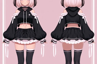 make a full custom vtuber model art