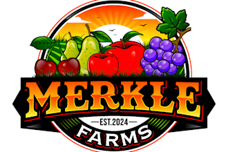 create a professional fruits farm logo design