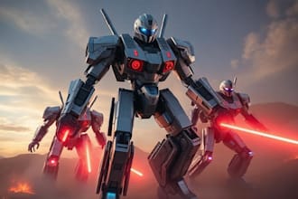 design spectacular robots, cyborgs and mechs