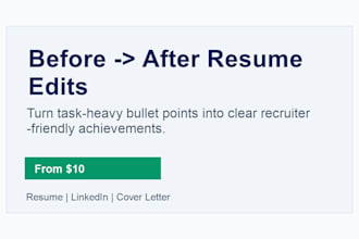 polish and proofread your resume and linkedin profile