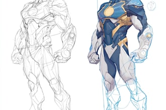 superhero character for comics