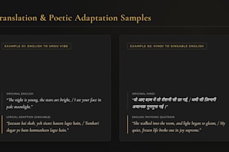 translate your lyrics between hindi and english for cheap
