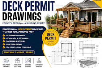 create deck permit drawings for city approval and building permit