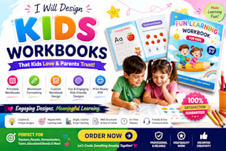 do design kids workbook printable workbook worksheet formatting workbook design