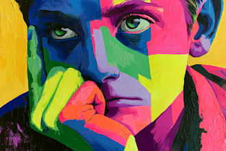 draw abstract painting art or color abstract art