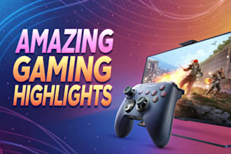 design amazing gaming youtube thumbnail