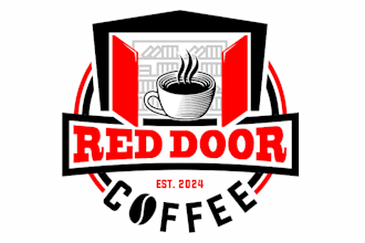 create a professional coffee shop logo design