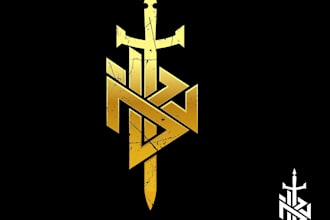 create a regal medieval family crest logo design