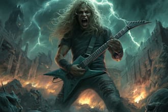 design excellent metal or punk album cover