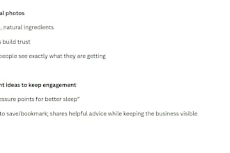 organise your content to be clear and offer marketing advice