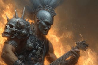 design excellent metal or punk album cover
