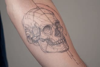 custom linework tattoo design unique fine line tattoos