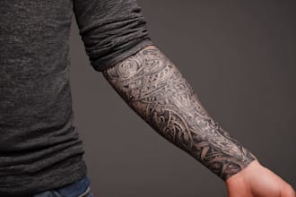 create a tattoo design of tattoo sleeve