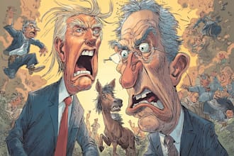 create digital political cartoon for political cartoon