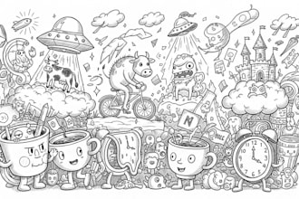 draw doodle art name or merch design