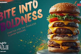 design mouthwatering food banners and restaurant flyers