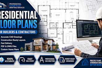 draw residential floor plans for builders and contractors