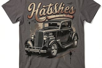 do vintage retro hotrod classic cars truck tshirt design
