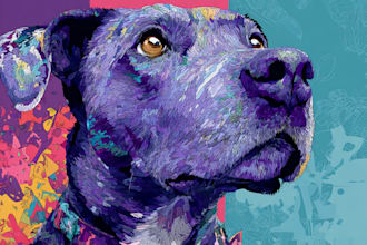 create a high quality animal pop art and portraits art for you