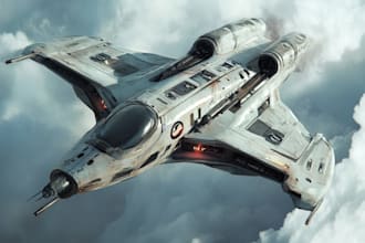 design sci fi spaceship, sci fi illustration and sci fi art
