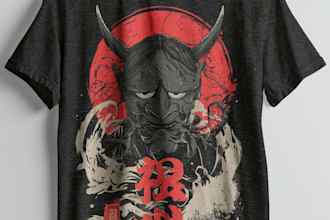 a japanese t shirt illustration