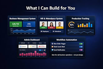 build a business system dashboard or web app