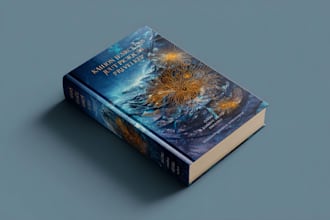 illustrate a custom book cover, amazon kdp book cover, ebook cover design art