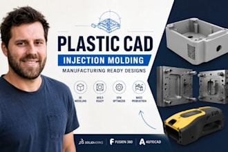 plastic cad, injection molding, manufacturing ready product cad modeling